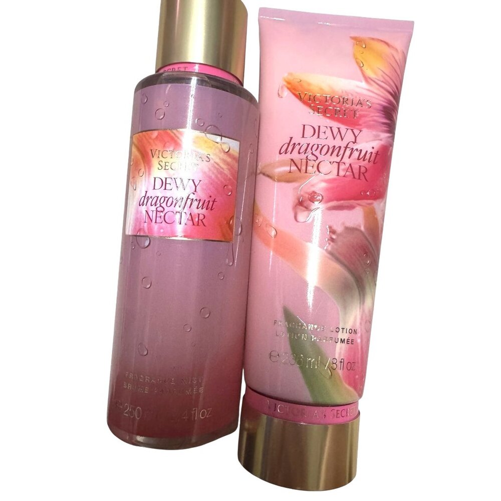 Victorias Secret 2 Piece Dewy‎ Dragonfruit Nectar Set New